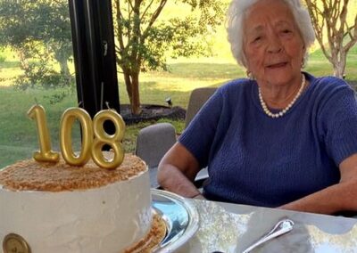 On her 108th birthday. (Source: Courtesy of the family)