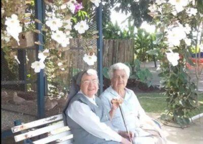 As a centenarian, with her daughter. (Source: Courtesy of the family)