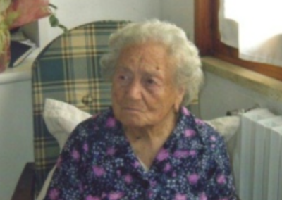 On her 109th birthday in 2011. (Source: Il Tirreno)