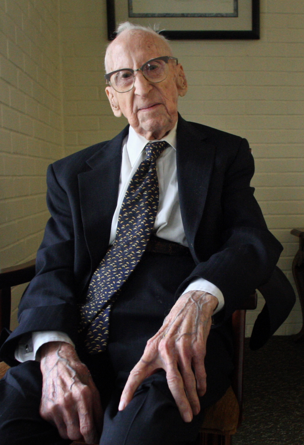 Breuning in October 2011, aged 114. (Source: Associated Press)