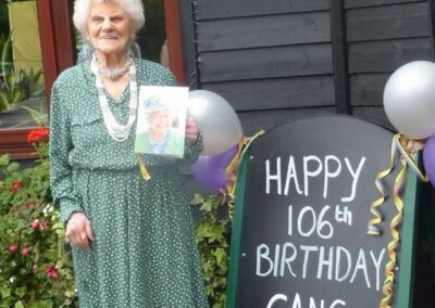 On her 106th birthday.