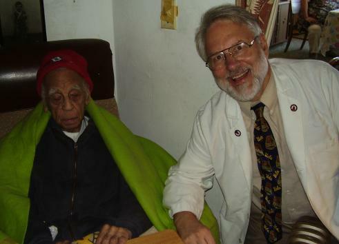 Johnson with Dr. L. Stephen Coles in June 2006. (Source: GRG)