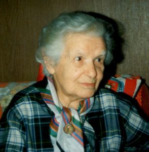 On her 110th birthday in 1988. (Source: Gerontology Wiki)