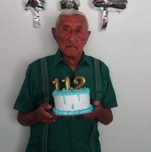 Durán y Coral on his 112th birthday.
