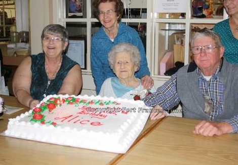On her 102th birthday. (Source: Fort Frances Times)