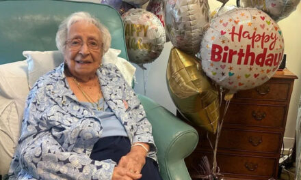 Mary Harris on her 114th birthday. (Source: News Channel 9)
