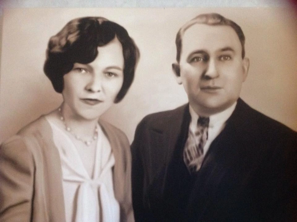 With her husband Paul Madigan in an undated photo. (source: Gerontology Wiki)