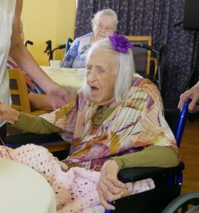On her 110th birthday. (Source: Geraldton Guardian)