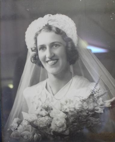 On her wedding in 1940. (Source: Geraldton Guardian)