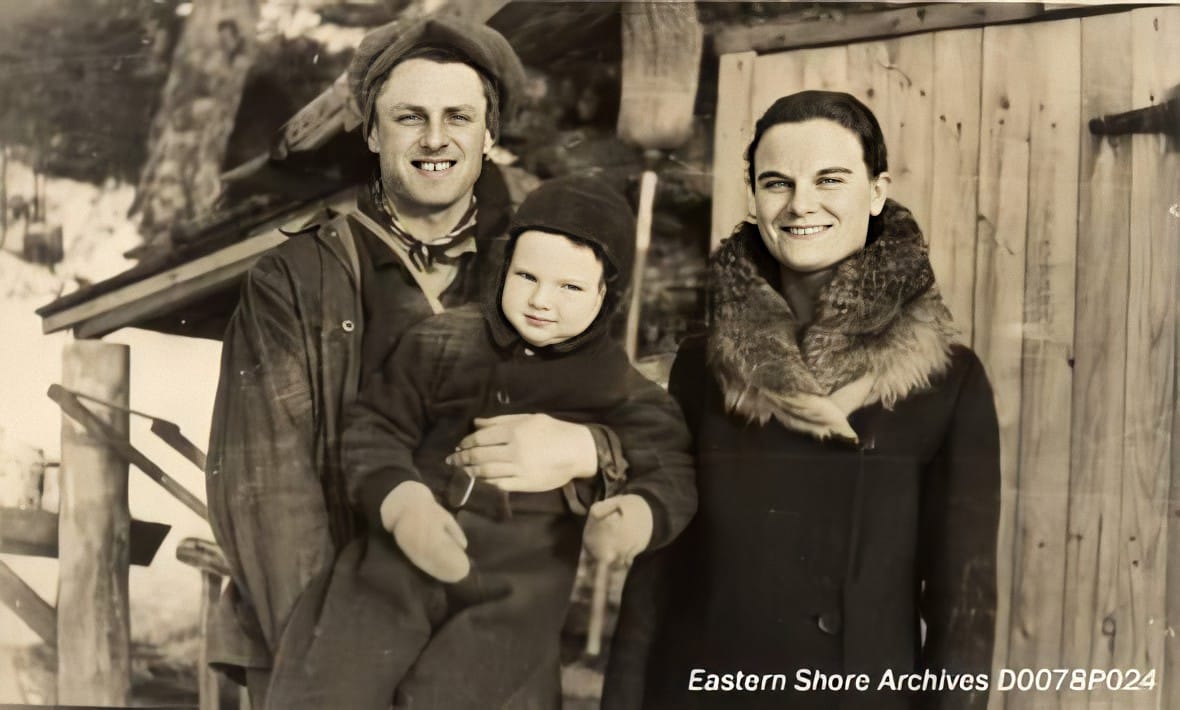 In 1937, with her husband and their daughter Audrey. (Source: Eastern Shore Archives)