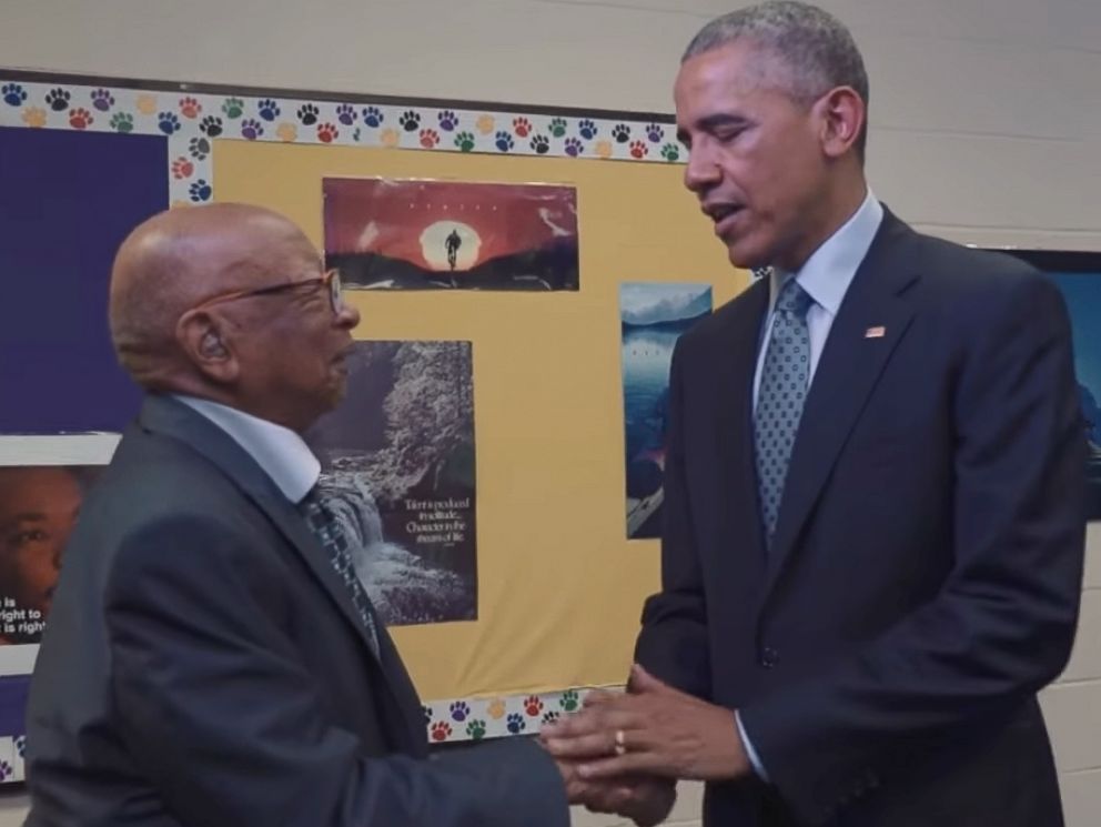 Meeting Barack Obama in 2016. (Source: YouTube/ White House)