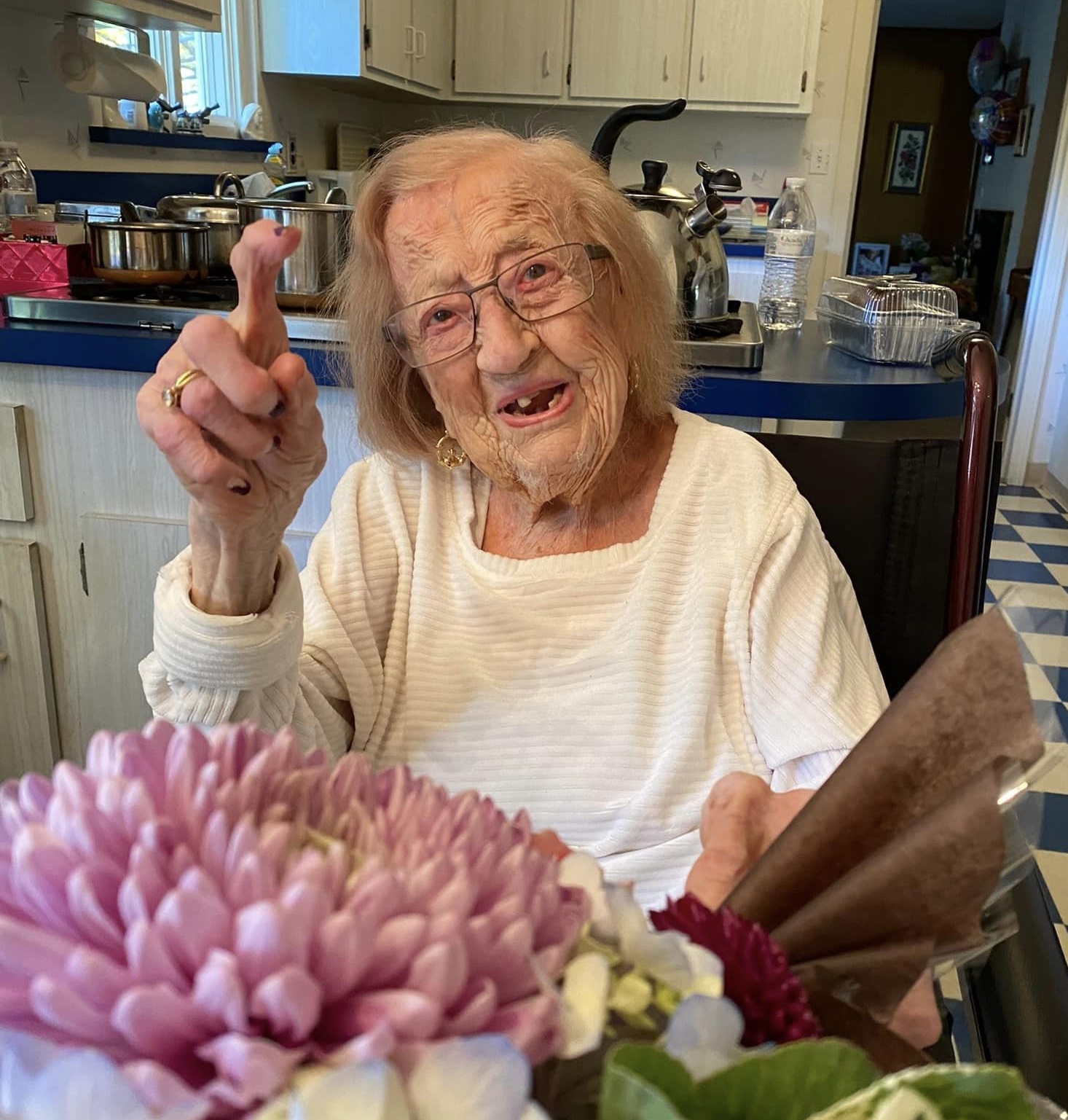 On her 110th birthday. (Source: Facebook/Allendale Police)