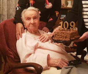 On her 109th birthday. (Source: Facebook)
