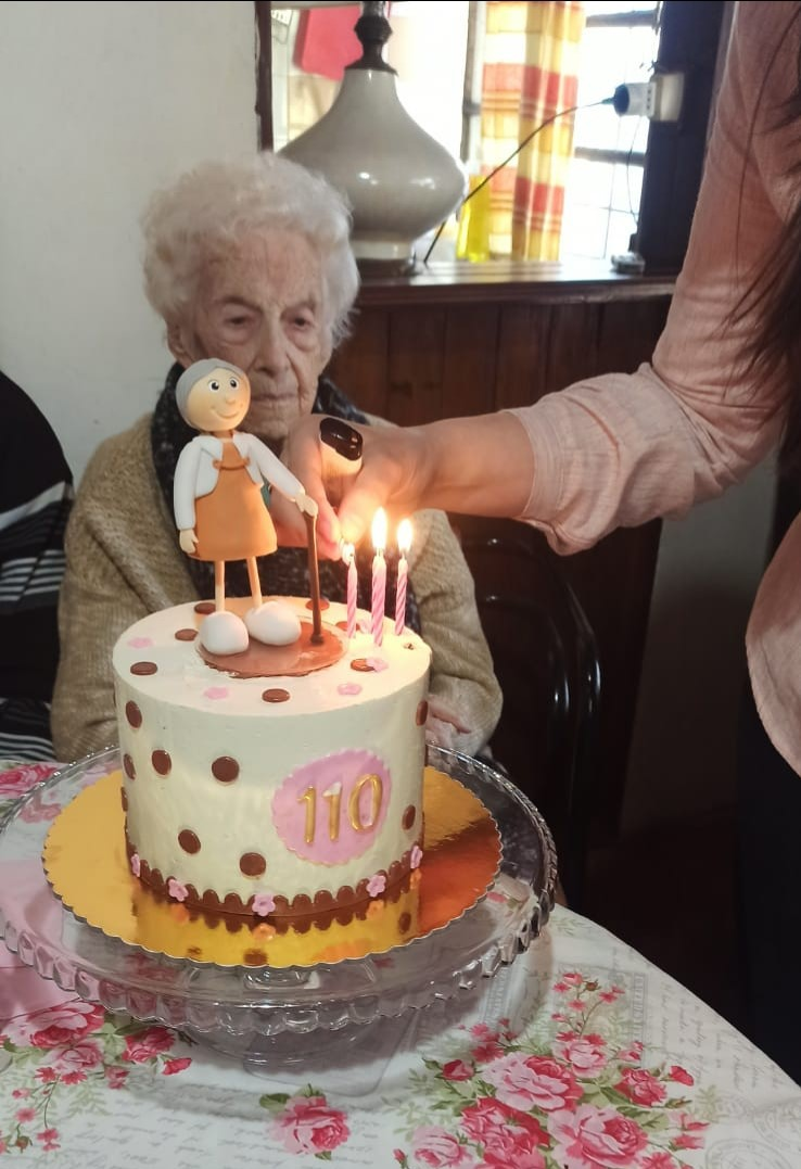 On her 110th birthday in 2020.