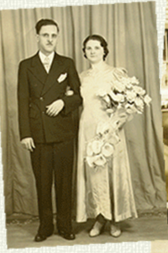 On her wedding day in 1937. (Source: Familles Marcil)