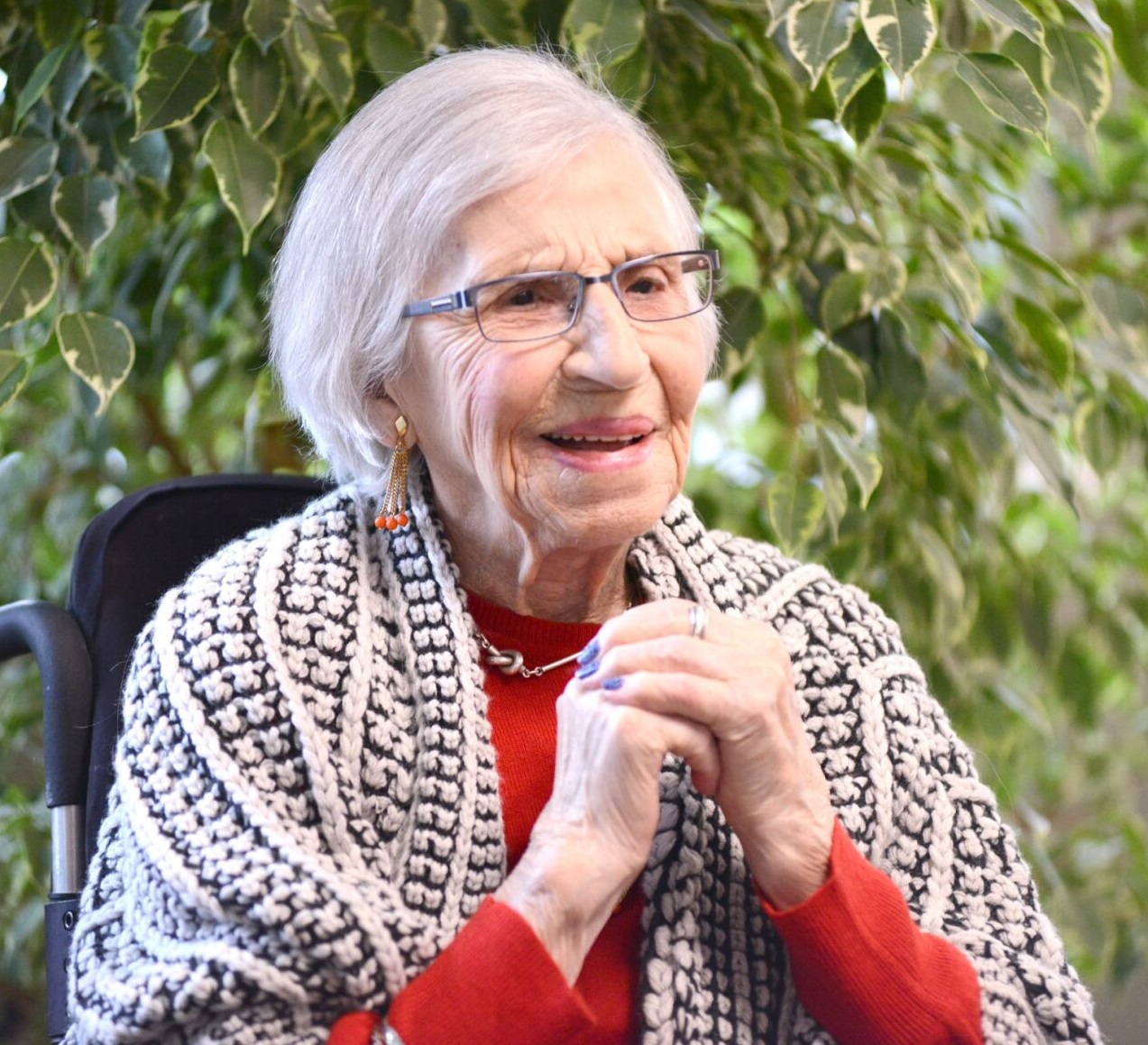 On her 110th birthday. (Photo by Mark Brett/Penticton Herald)