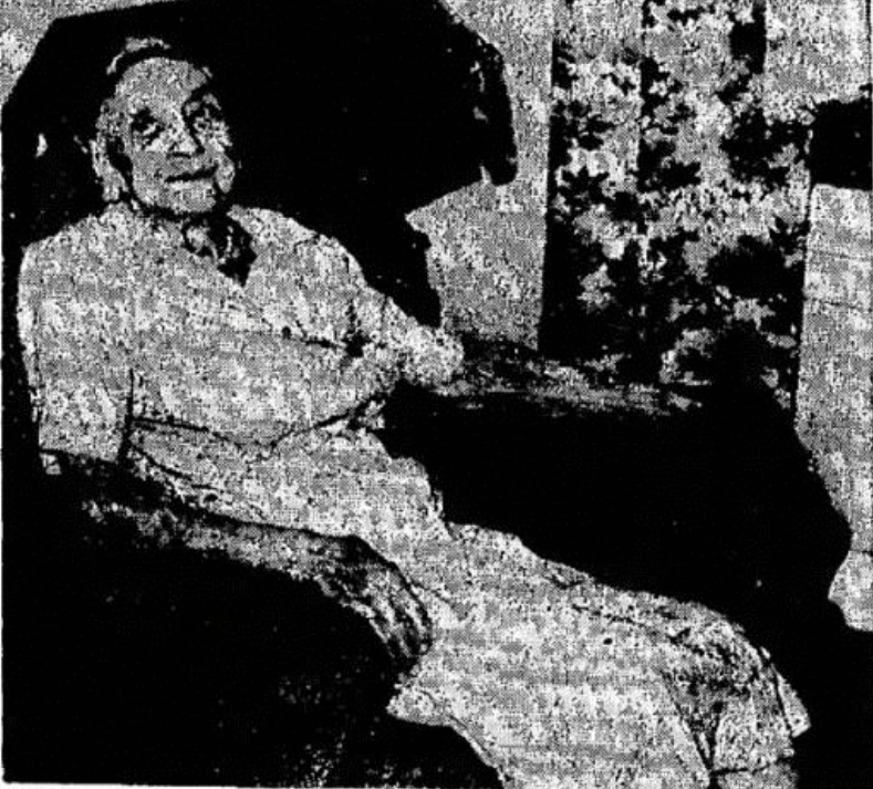 On her 110th birthday. (Source: Bridgeport Post, 29 July 1973)