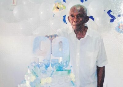 On his 99th birthday.