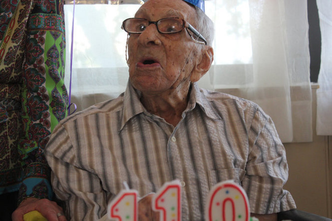 On his 110th birthday in 2015. (Source: NJ.com)