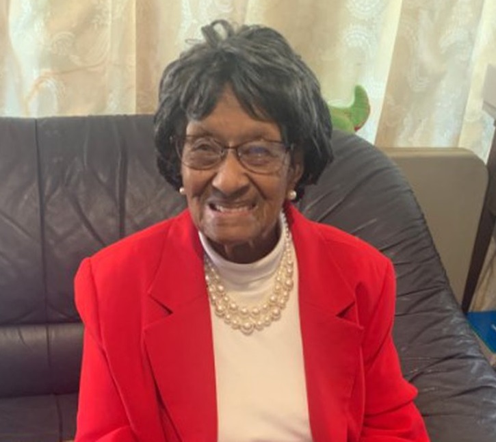 On her 110th birthday in 2022. (Source: WECT TV6)