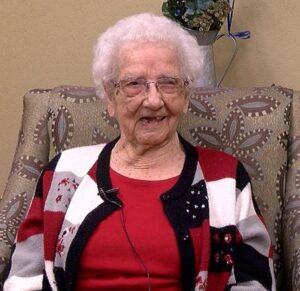 On her 110th birthday. (Source: Gerontology Wiki)