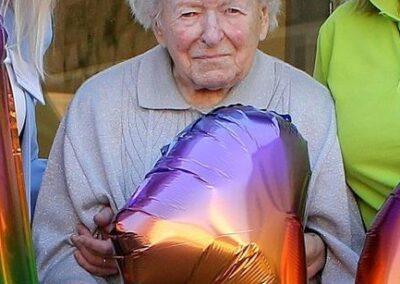 On her 110th birthday. (Source: Zevener-Zeitung)