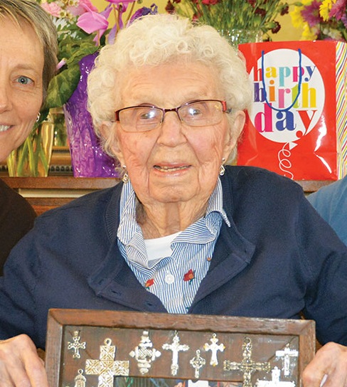 Few days after her 109th birthday in 2018. (Source: Archdiocese of Indianapolis)