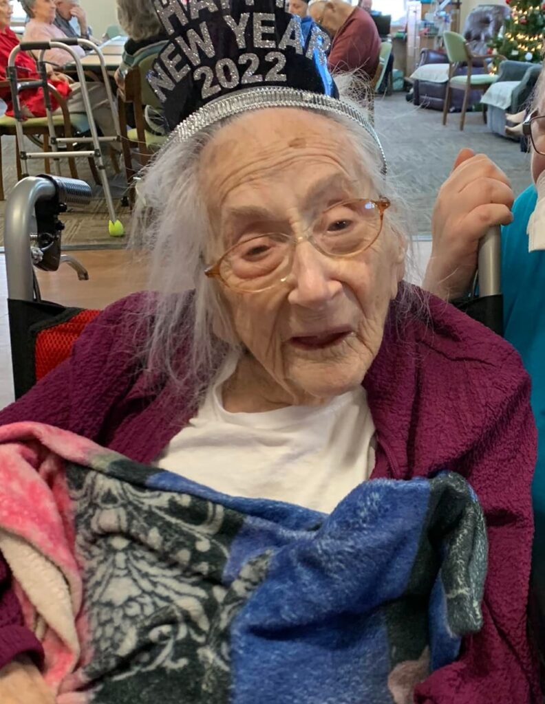 In December 2021, aged 111. (Source: Facebook/Loch Haven Senior Living Community)