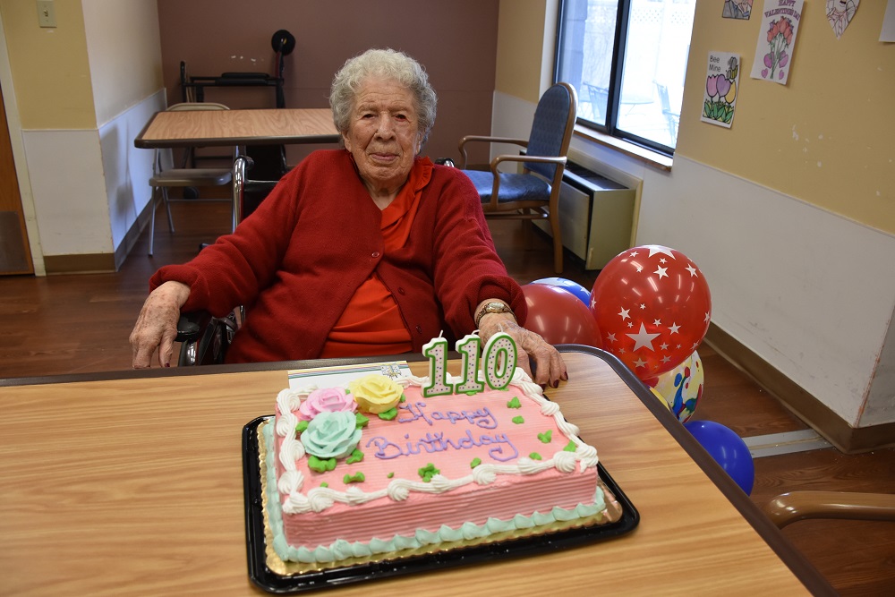 On her 110th birthday. (Source: Sullivan County NY)