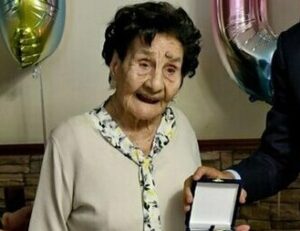 On her 110th birthday in 2021. (Source: Breaking Latest News)