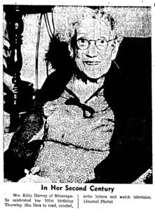 On her 101st birthday in 1961. (Source: The Salina Journal)