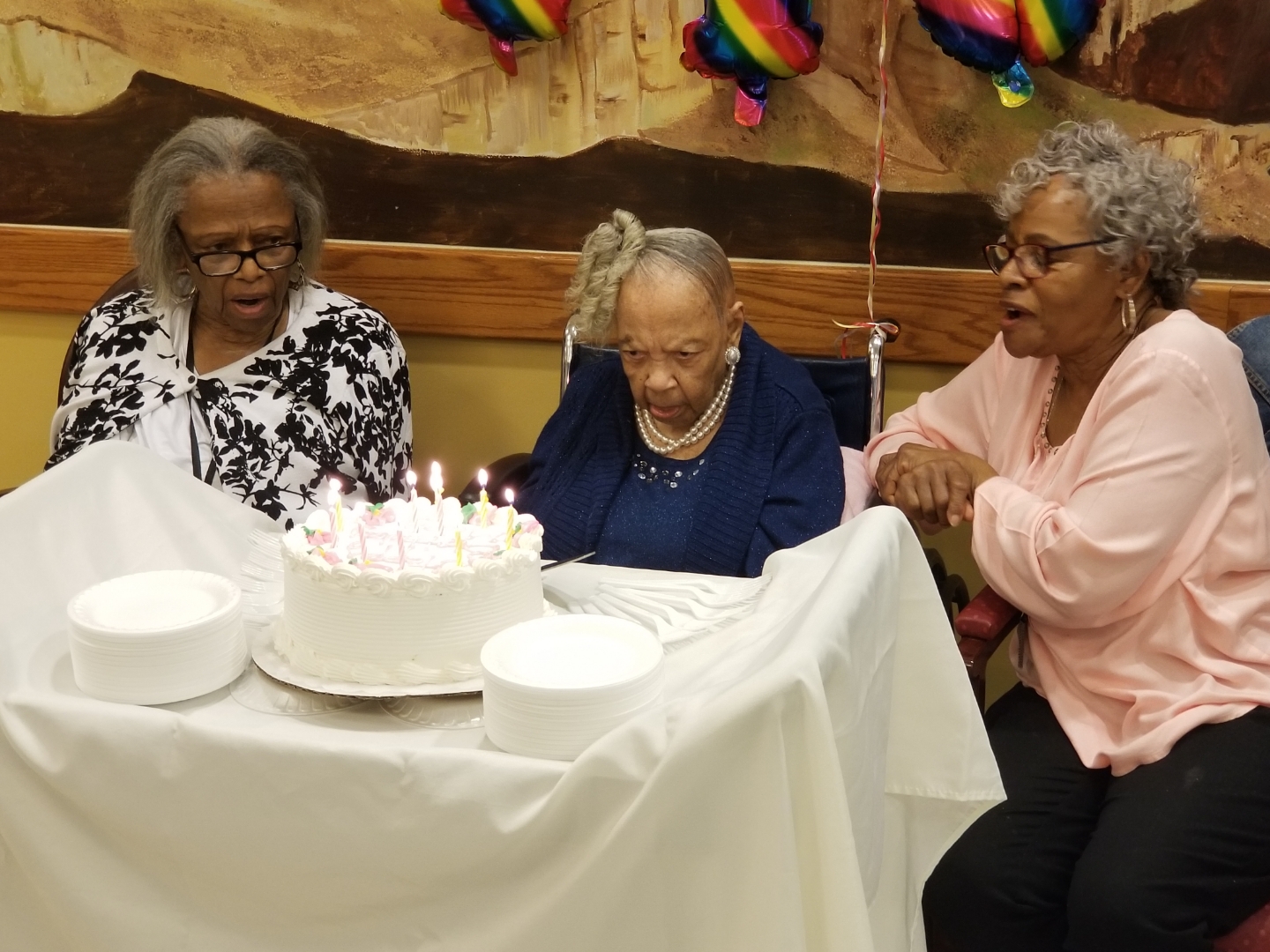 On her 110th birthday. (Source: Peace Care NJ)