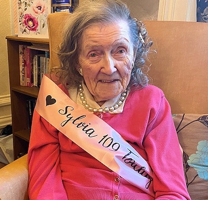 On her 109th birthday. (Source: Rochdale Online)