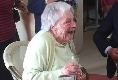 Marie-Rose Tessier on her 109th birthday