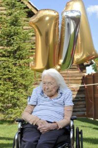 On her 111th birthday in 2016. (Source: mtexpress.com)