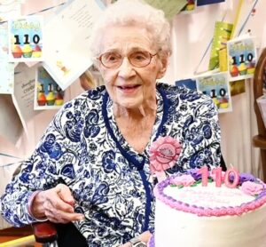On her 110th birthday. (Photo by: Andy Alfaro/Modesto Bee)