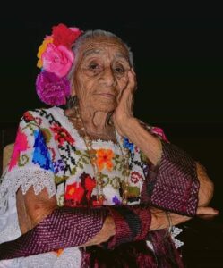As a centenarian. (Source: Facebook/El Pregón Yucateco)
