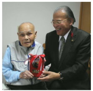 In October 2017, aged 110. (Source: Oita Godo Shimbun)