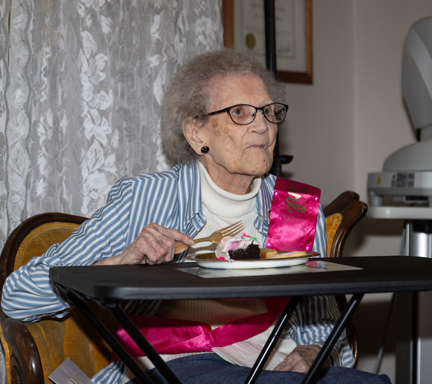 On her 110th birthday. (Source: Moberly Monitor-Index)
