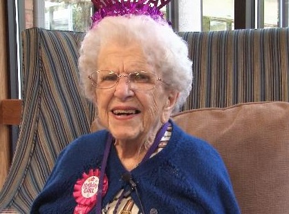 On her 111th birthday in 2017. (Source: The News Centre)