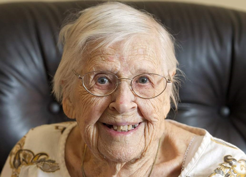 On her 109th birthday in 2015. (Source: Erie Times-News)