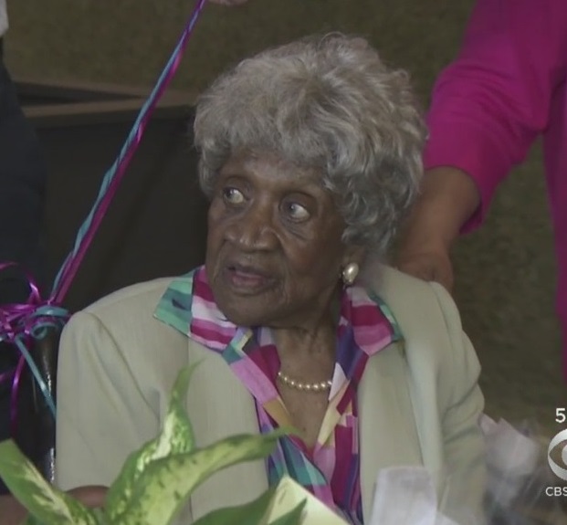 Berry on her 109th birthday in 2018. (Source: CBS New York)