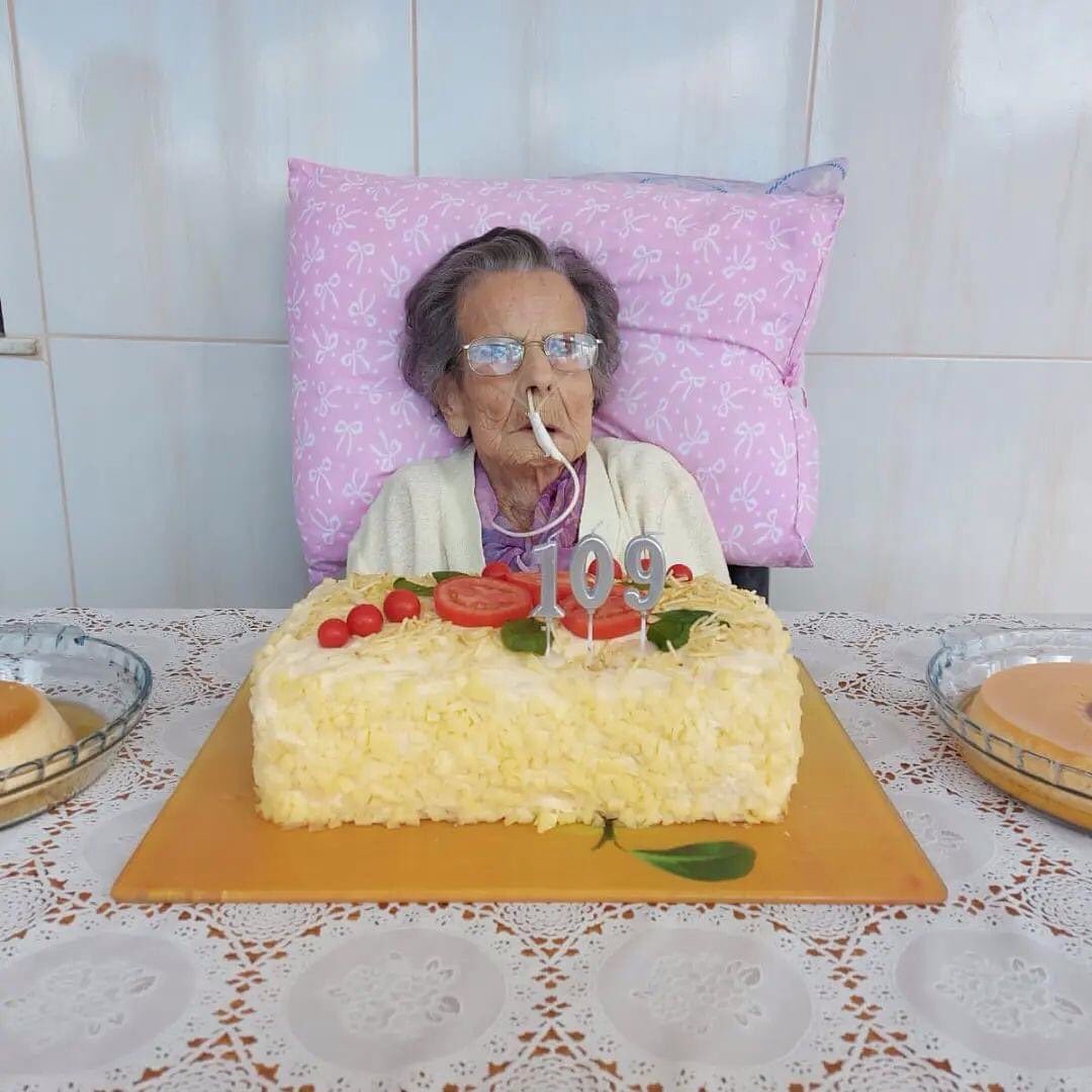 On her claimed 109th birthday (actually 110th)