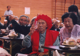 At the age of 100. (Source: Furukawa City)
