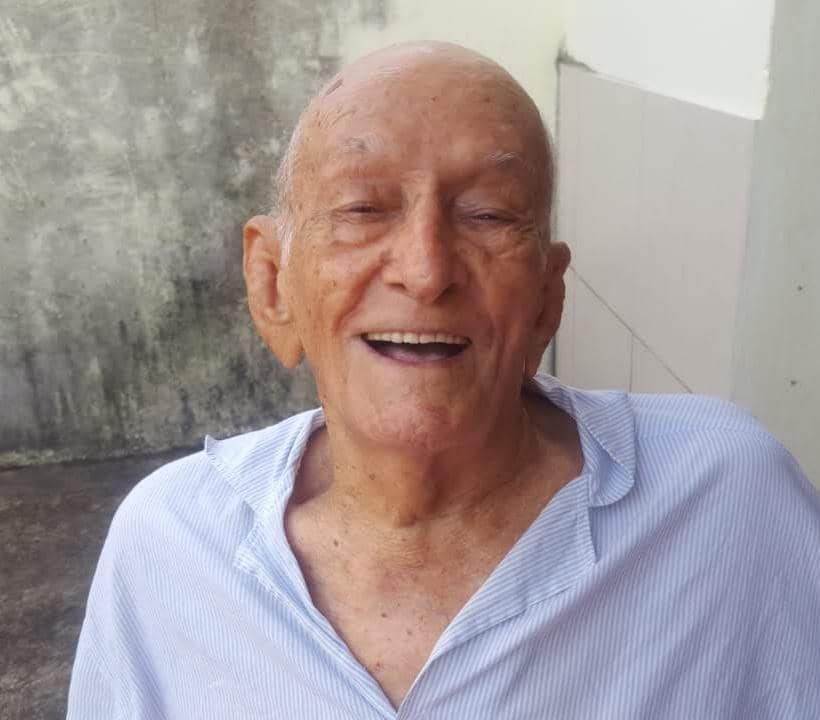 On his 108th birthday in 2020. (Source: Facebook/TV Jaguá News)