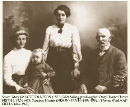 Nixon (seated on the left) with her family. (Source: Australian Family Tree Connections Magazine)