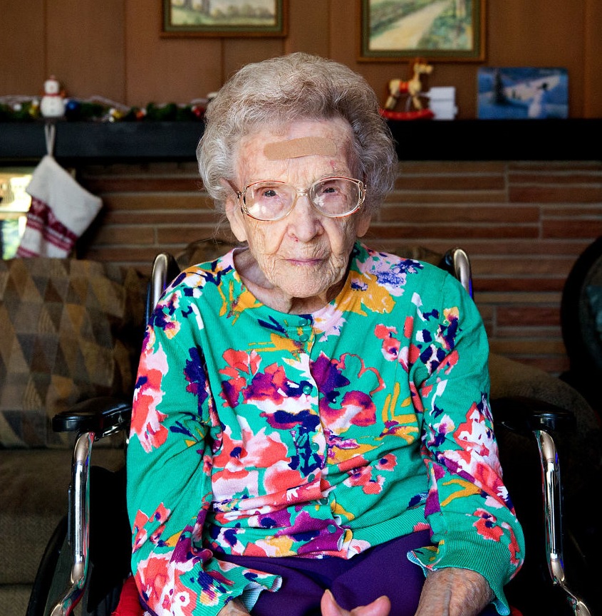 On her 109th birthday. (Photo credit: Arizona Daily Star)