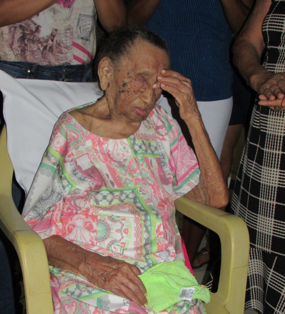 On her 110th birthday in March 2020. (Source: Sedese Ereré)