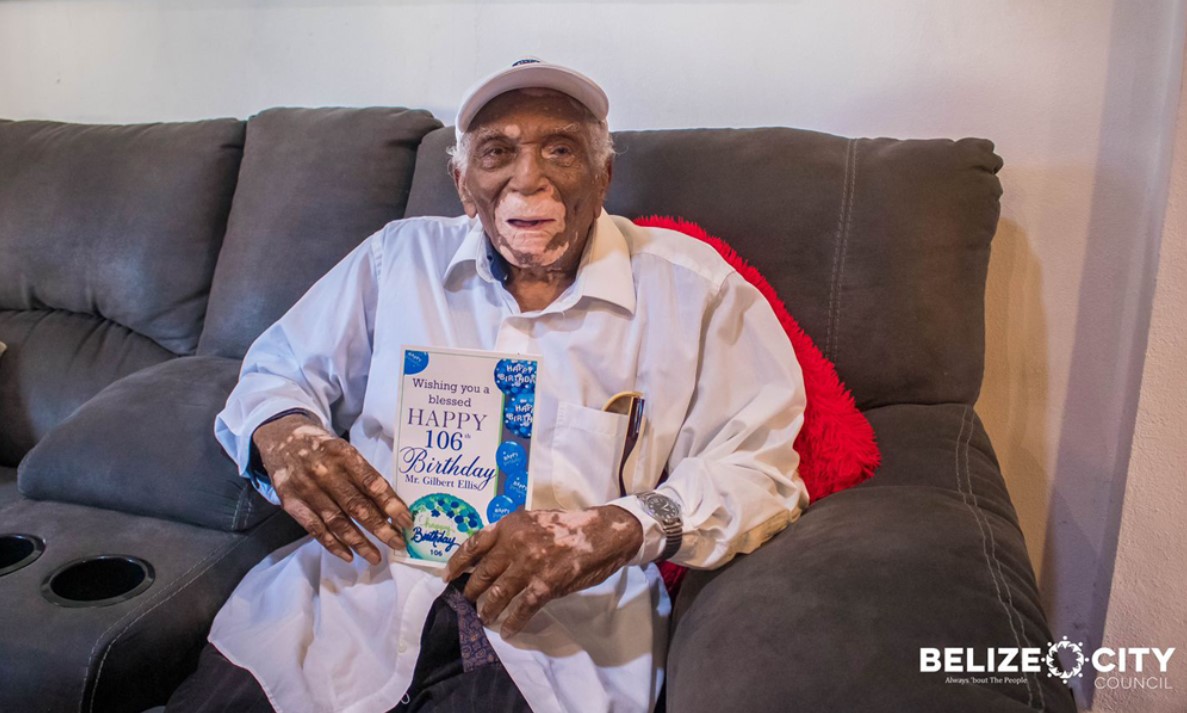 Gilbert “Bertie” Ellis, Belize’s Oldest Living Man Turned 107
