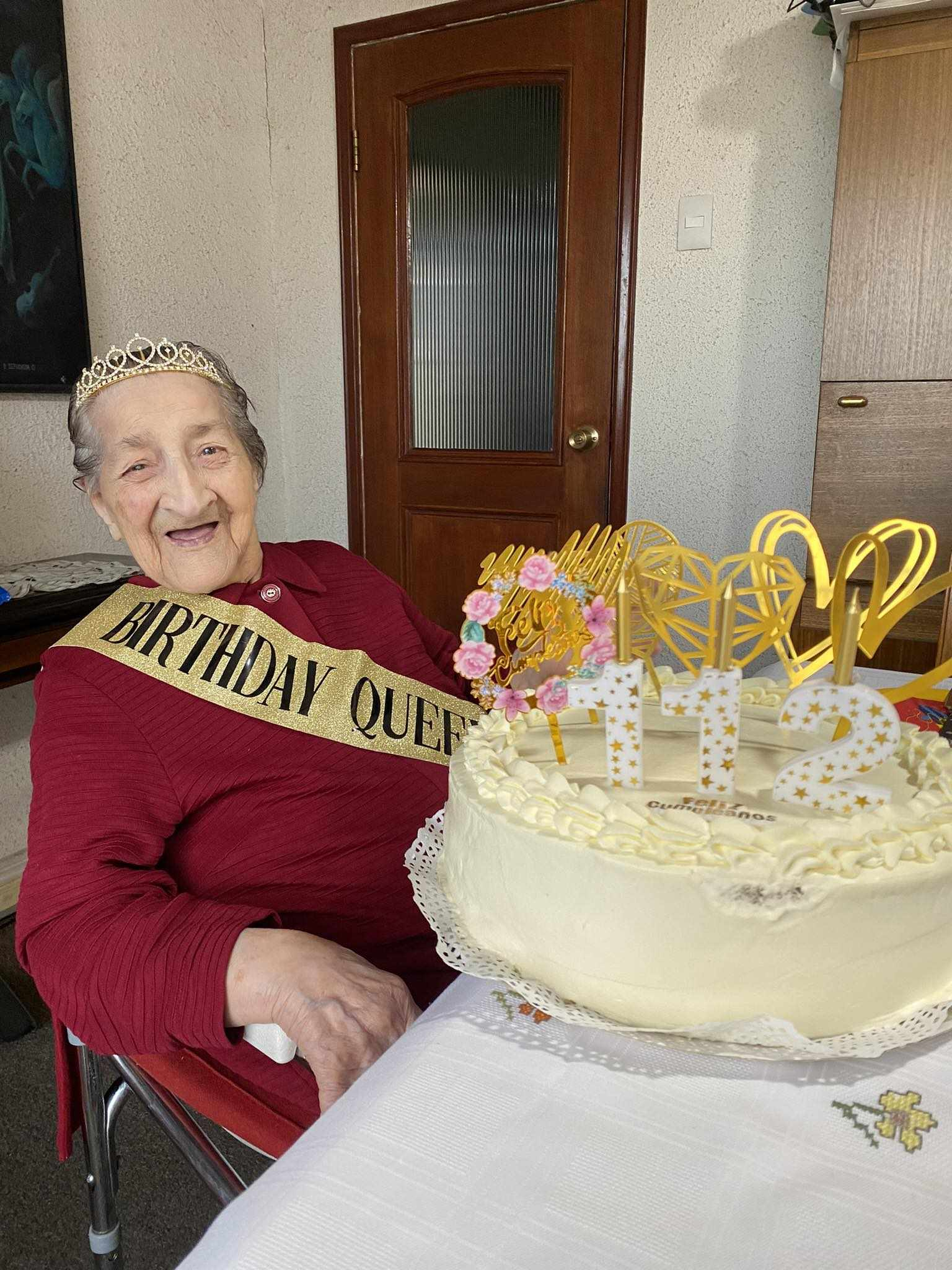 On her 112th birthday in 2023. (Source: Courtesy of the family)